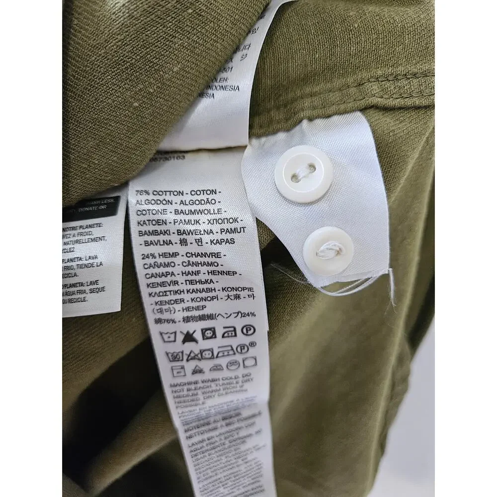 Levi's Men's Button Up Long Sleeve Shirt Denim Green Small